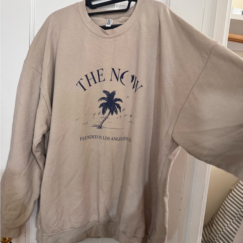 American Apparel Beige Crewneck Sweater